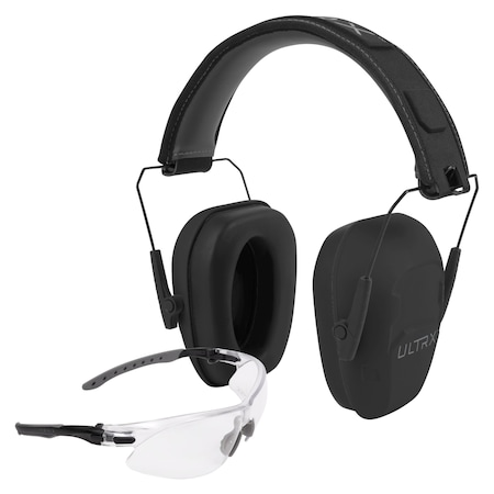 Ultrx Shield Ear & Eye Protection Combo, Midnight Gray 4157
